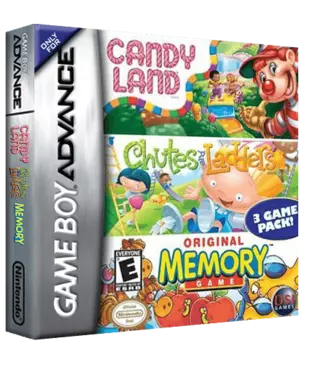 ROM 3 Game Pack! - Candy Land + Chutes And Ladders + Original Memory Game